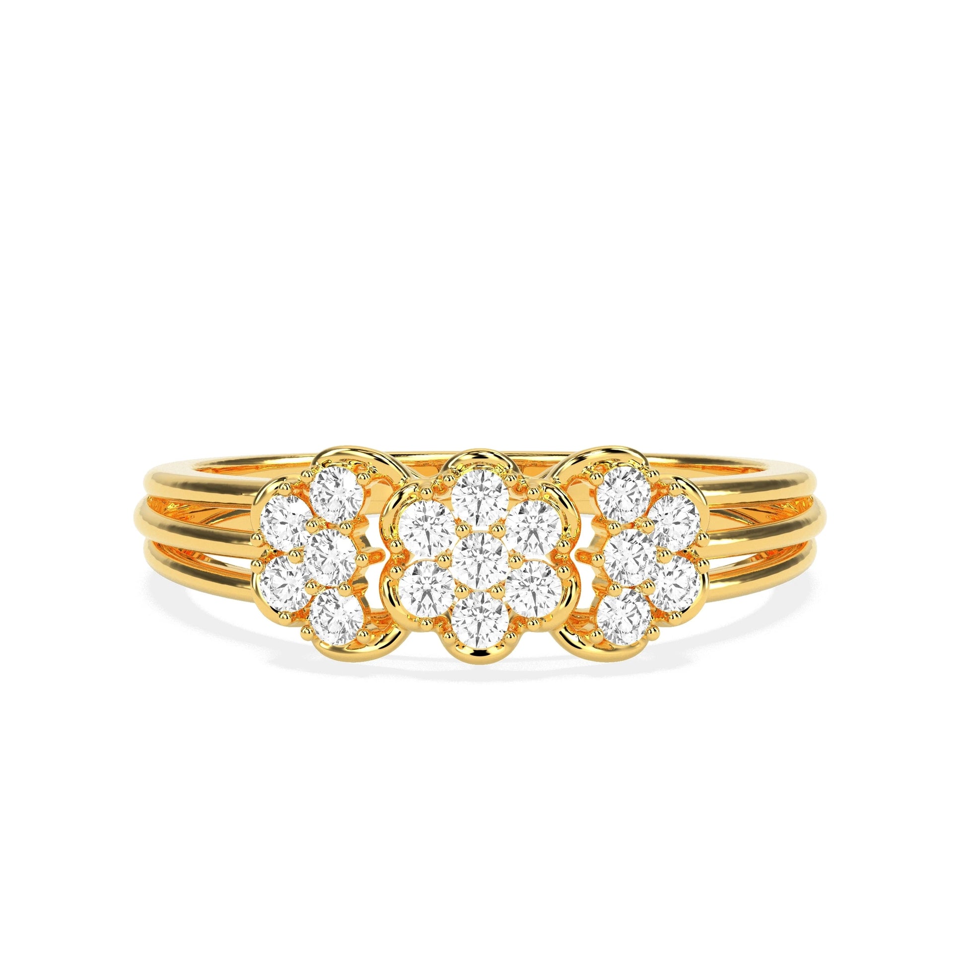 0.31 CT  Round  Diamond Cluster RING - Godahari Dev Jewells