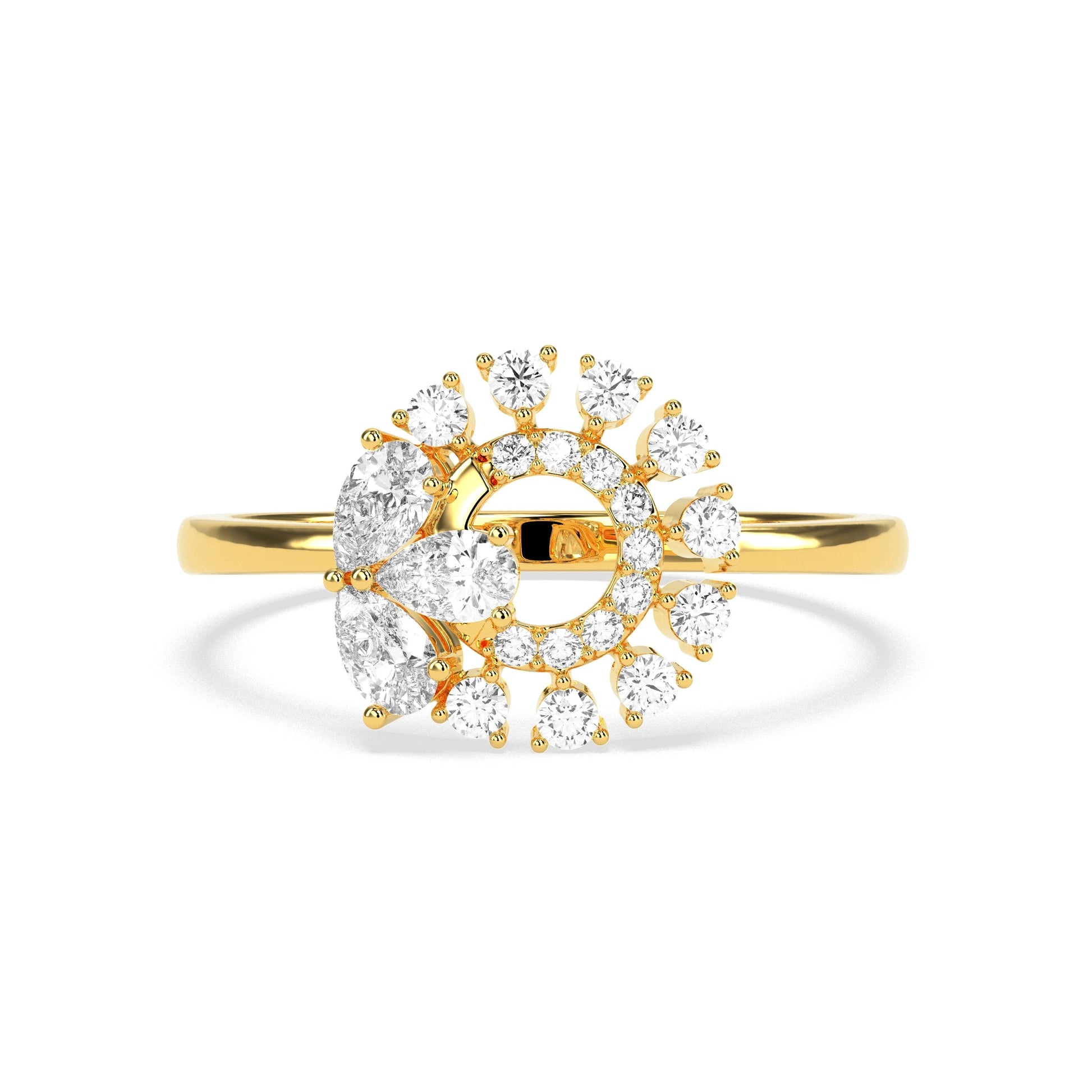 0.5 CT  Diamond Cluster RING - Godahari Dev Jewells