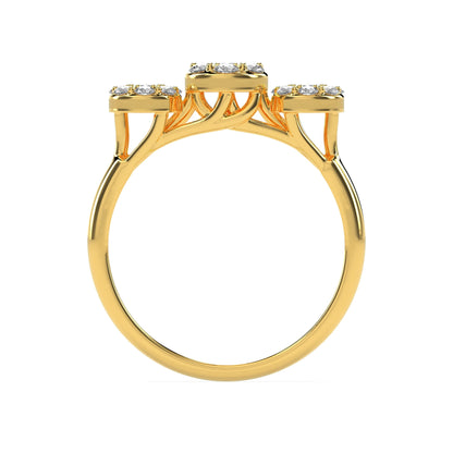 0.26  Round Cluster Diamond RING - Godahari Dev Jewells