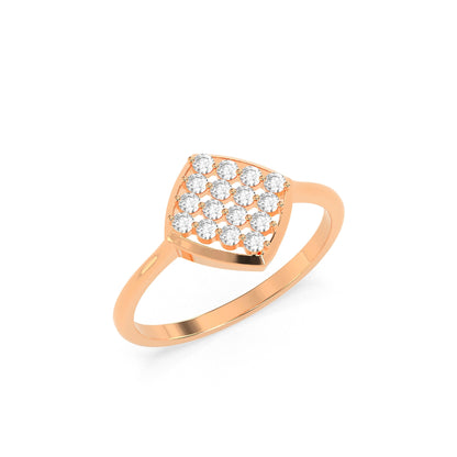 0.32 CT  Round Cluster Diamond RING - Godahari Dev Jewells