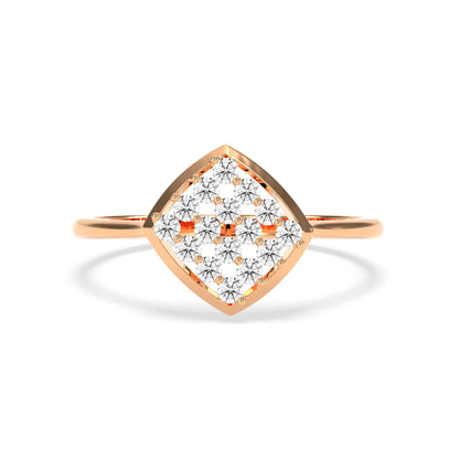 0.32 CT  Round Cluster Diamond RING - Godahari Dev Jewells
