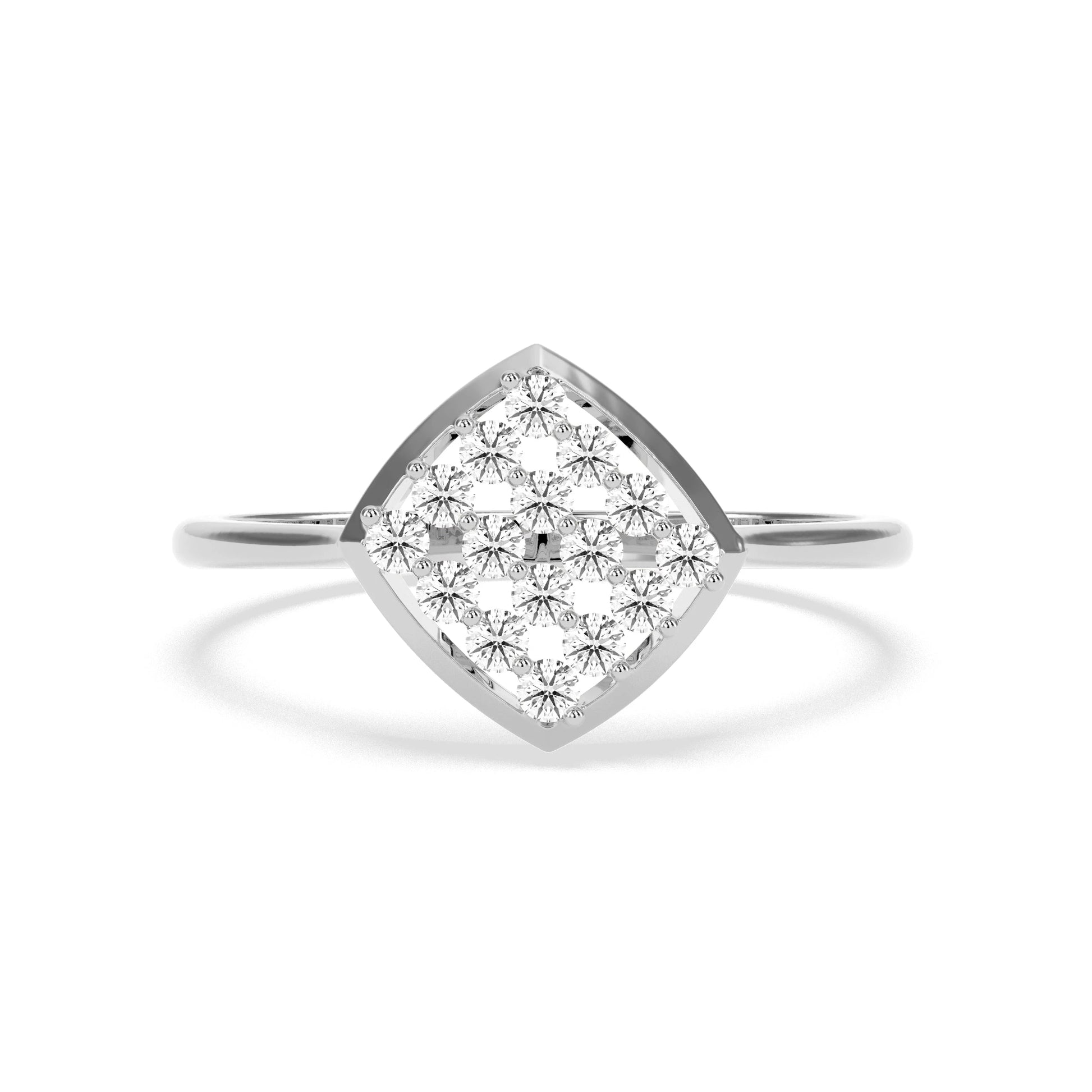 0.32 CT  Round Cluster Diamond RING - Godahari Dev Jewells
