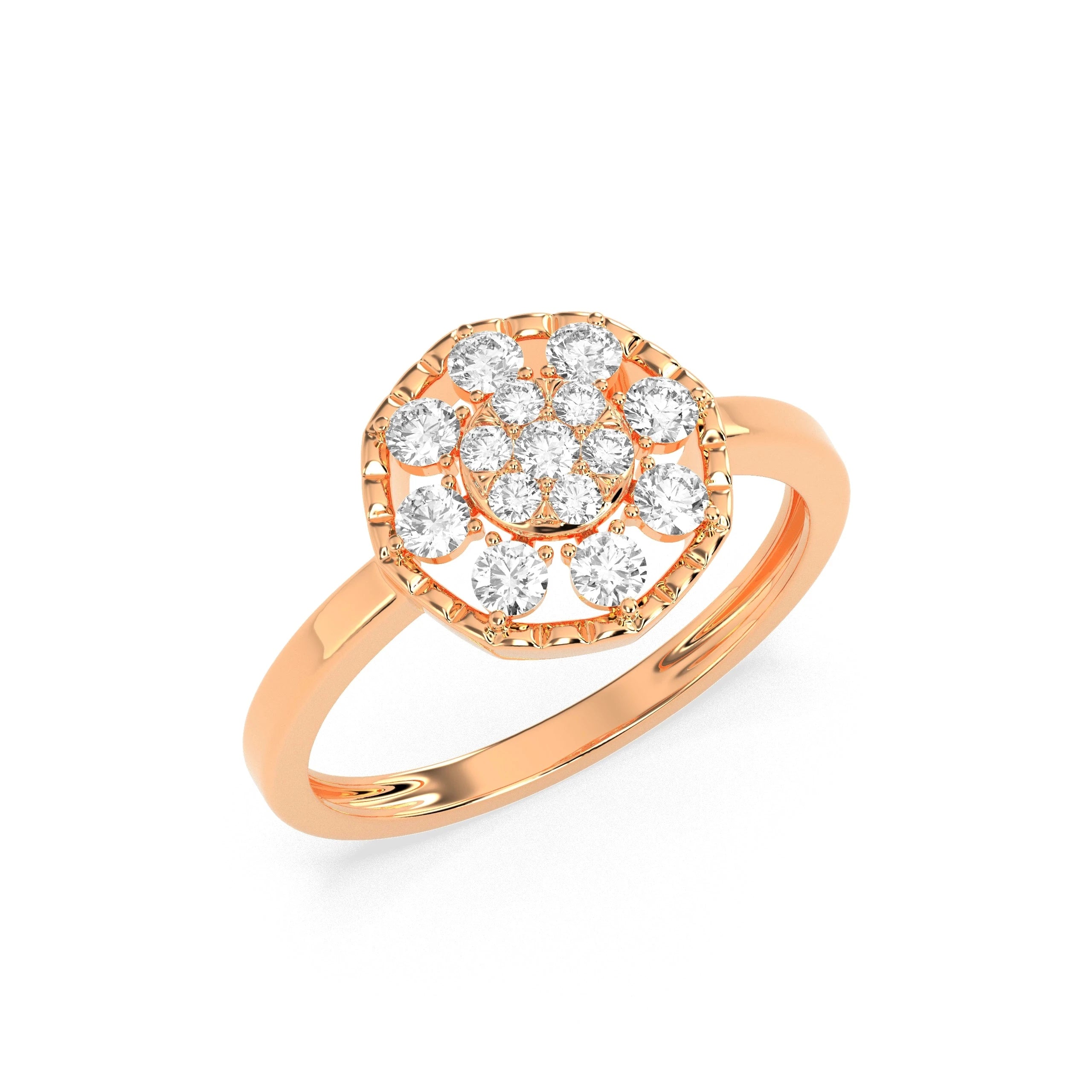 0.43 CT  Round Empress Diamond RING - Godahari Dev Jewells
