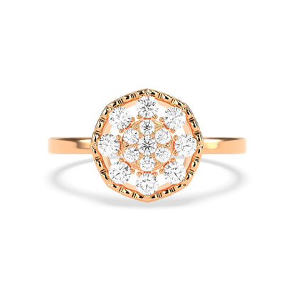 0.43 CT  Round Empress Diamond RING - Godahari Dev Jewells