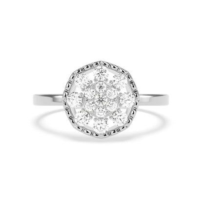 0.43 CT  Round Empress Diamond RING - Godahari Dev Jewells