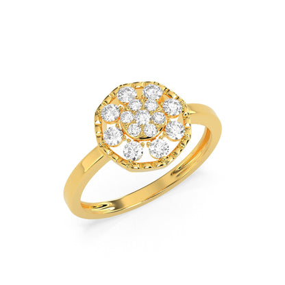 0.43 CT  Round Empress Diamond RING - Godahari Dev Jewells