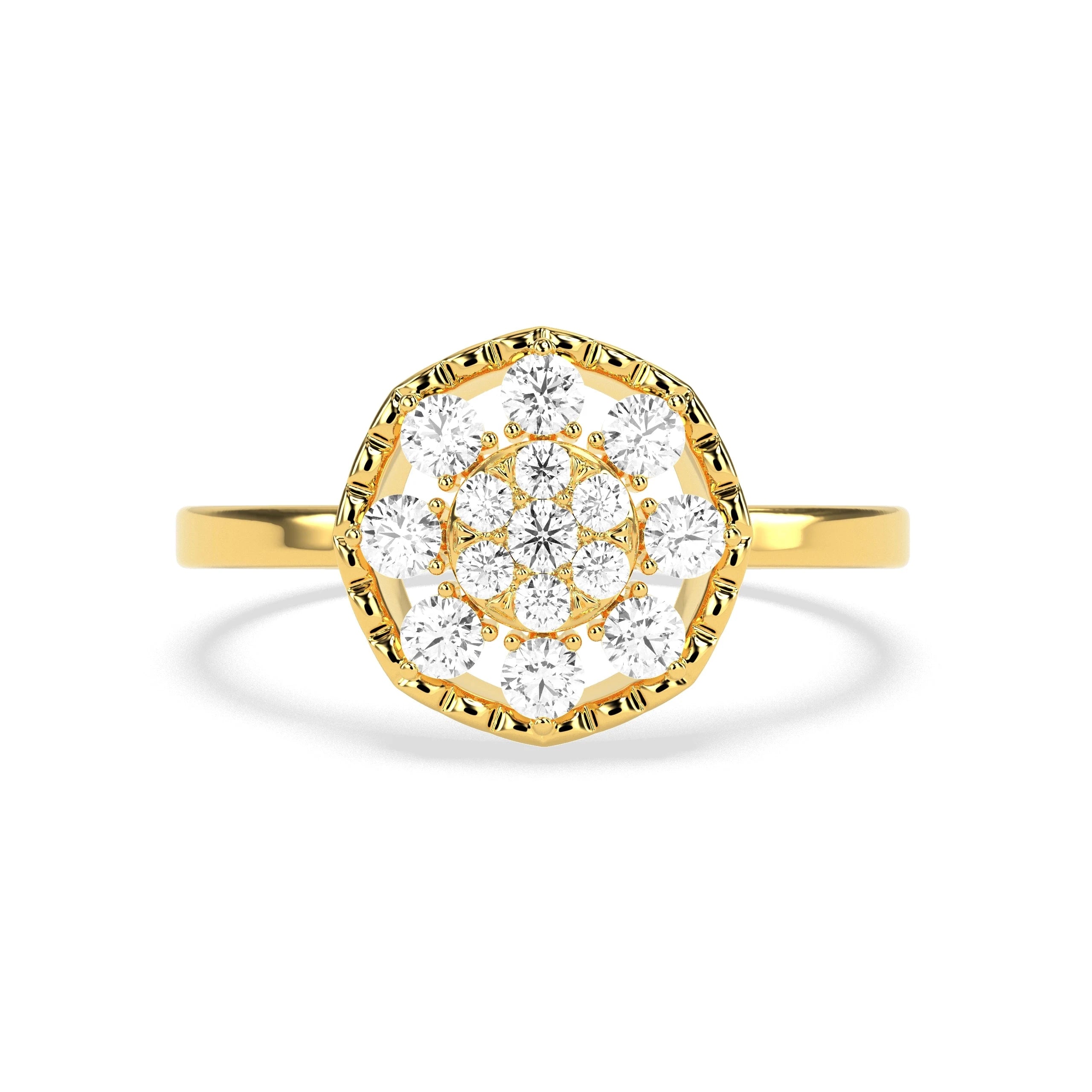 0.43 CT  Round Empress Diamond RING - Godahari Dev Jewells