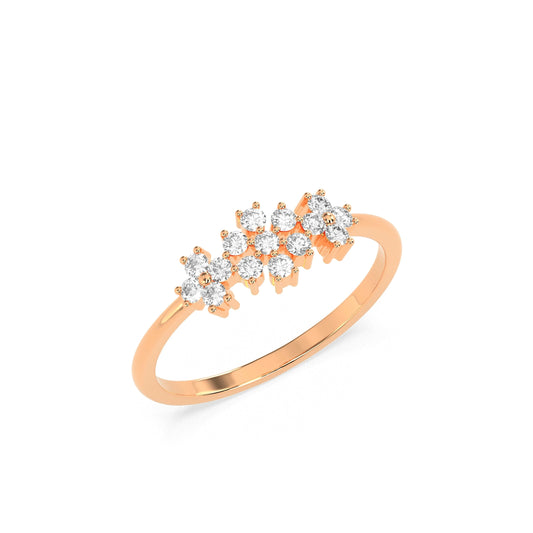0.23 CT Floral Diamond RING - Godahari Dev Jewells