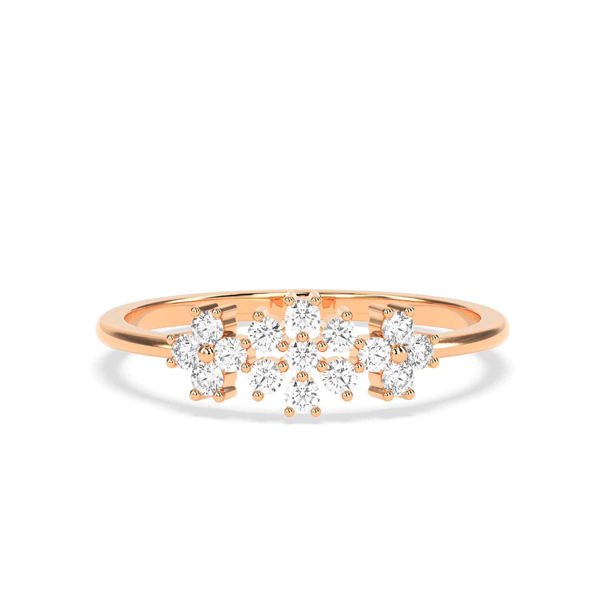 0.23 CT Floral Diamond RING - Godahari Dev Jewells