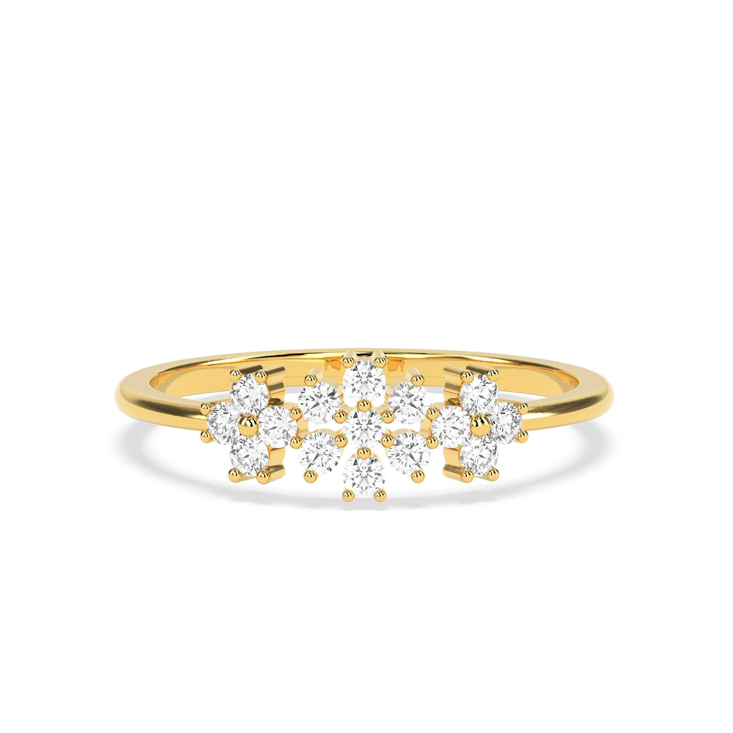 0.23 CT Floral Diamond RING - Godahari Dev Jewells