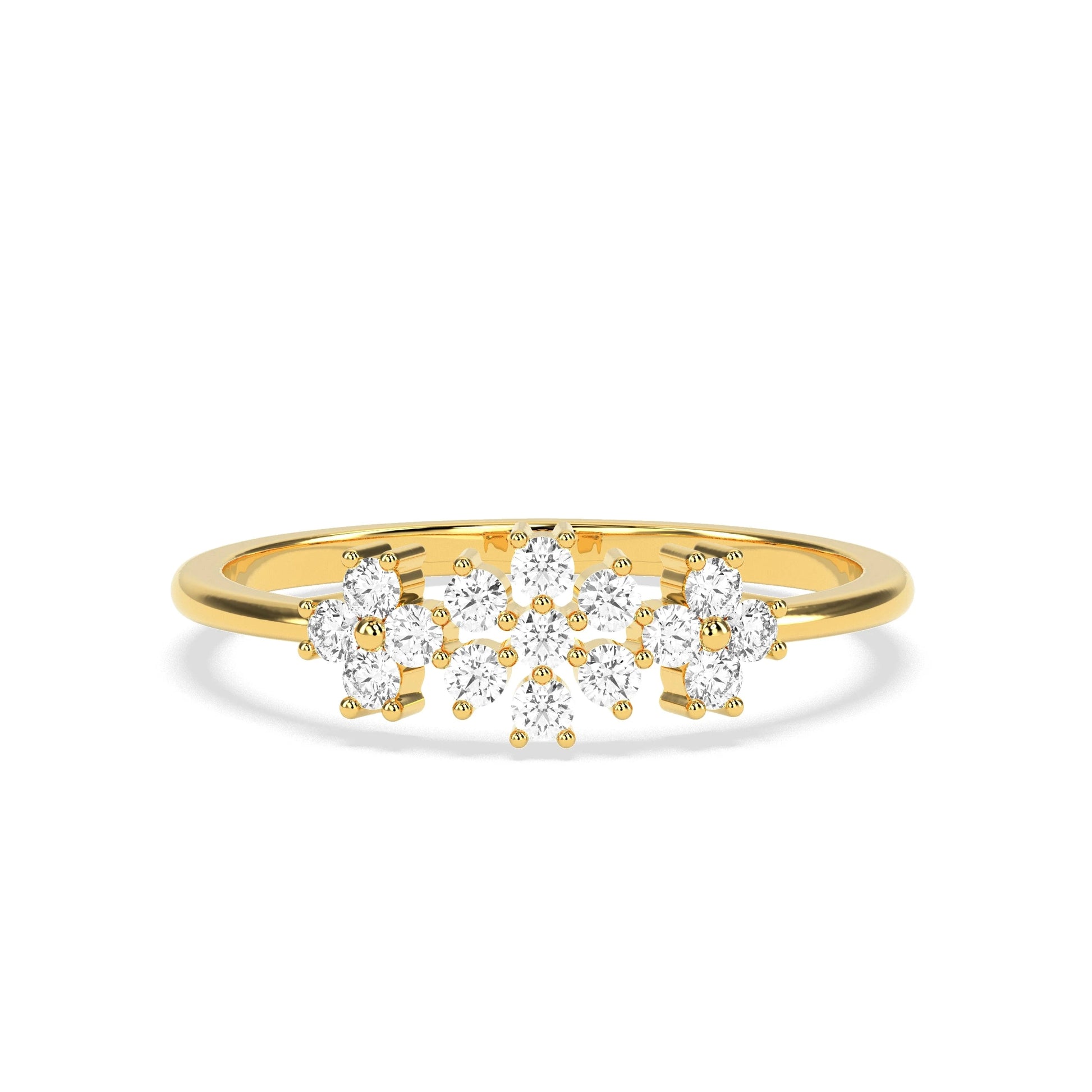 0.23 CT Floral Diamond RING - Godahari Dev Jewells