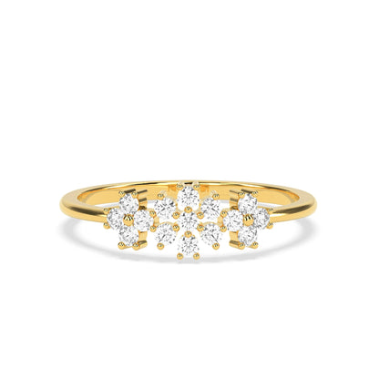 0.23 CT Floral Diamond RING - Godahari Dev Jewells