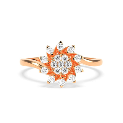 0.31 CT Dazzling Bloom Diamond RING - Godahari Dev Jewells