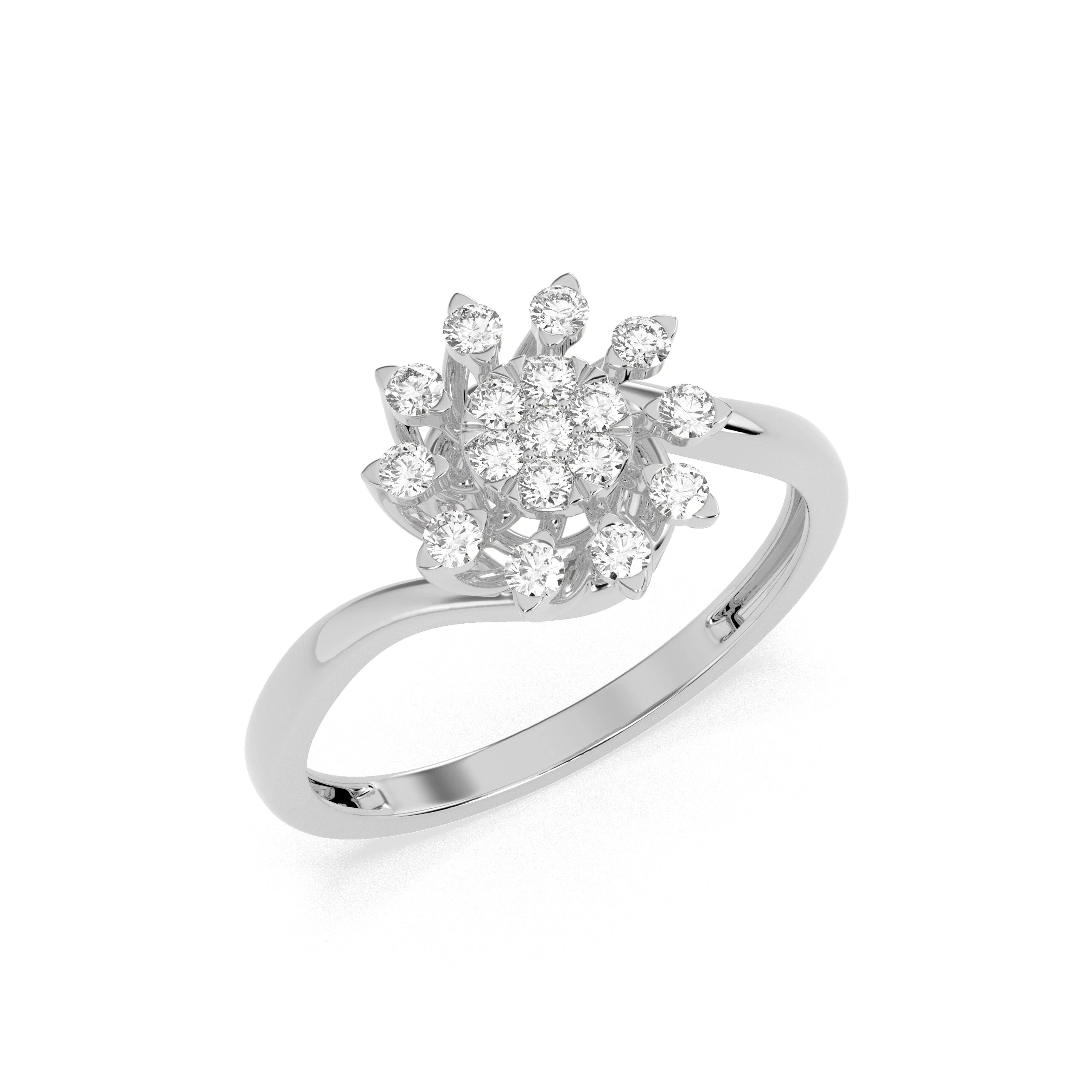 0.31 CT Dazzling Bloom Diamond RING - Godahari Dev Jewells