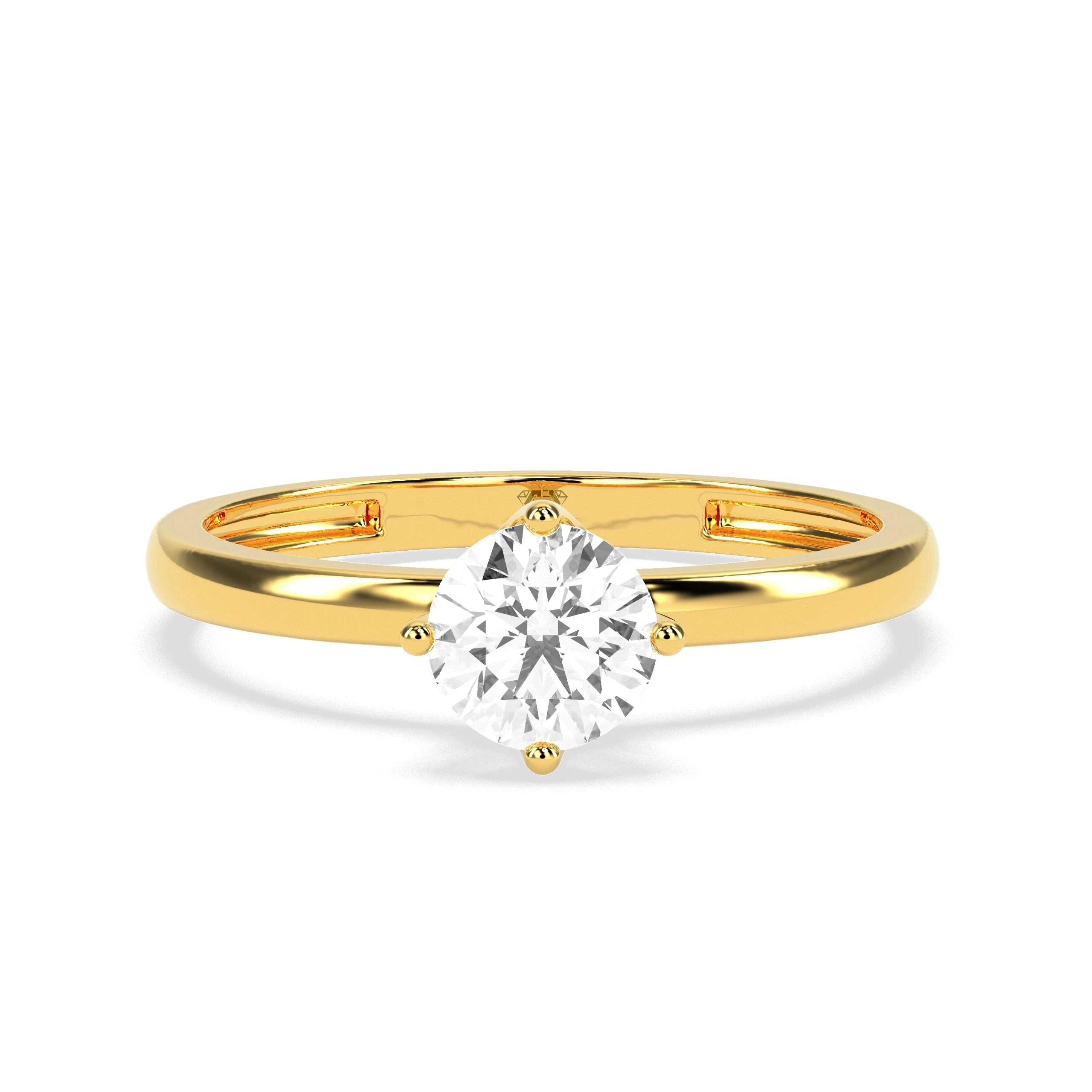 0.73 CT Golden Glow Diamond RING - Godahari Dev Jewells