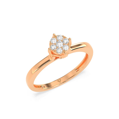0.17 CT Precious Petals Diamond RING - Godahari Dev Jewells