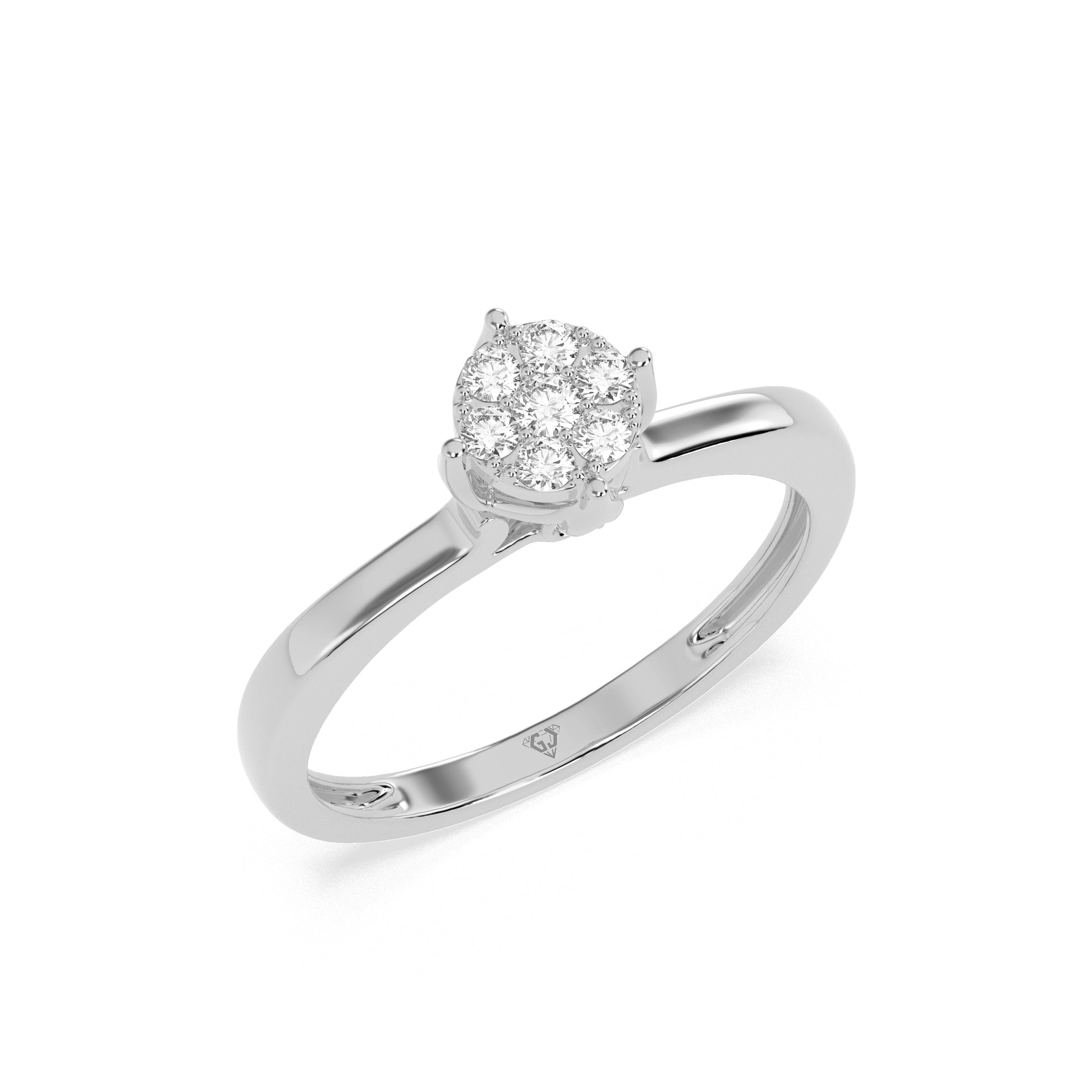 0.17 CT Precious Petals Diamond RING - Godahari Dev Jewells