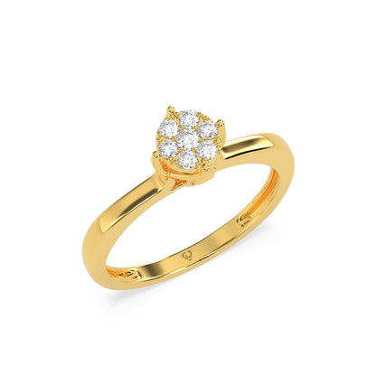 0.17 CT Precious Petals Diamond RING - Godahari Dev Jewells