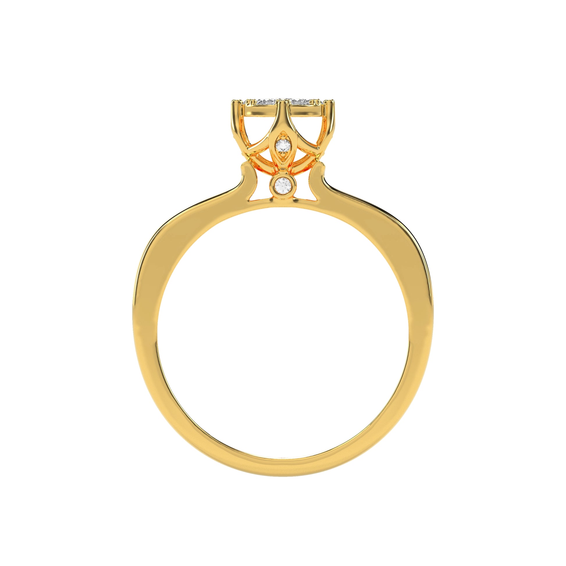 0.17 CT Precious Petals Diamond RING - Godahari Dev Jewells