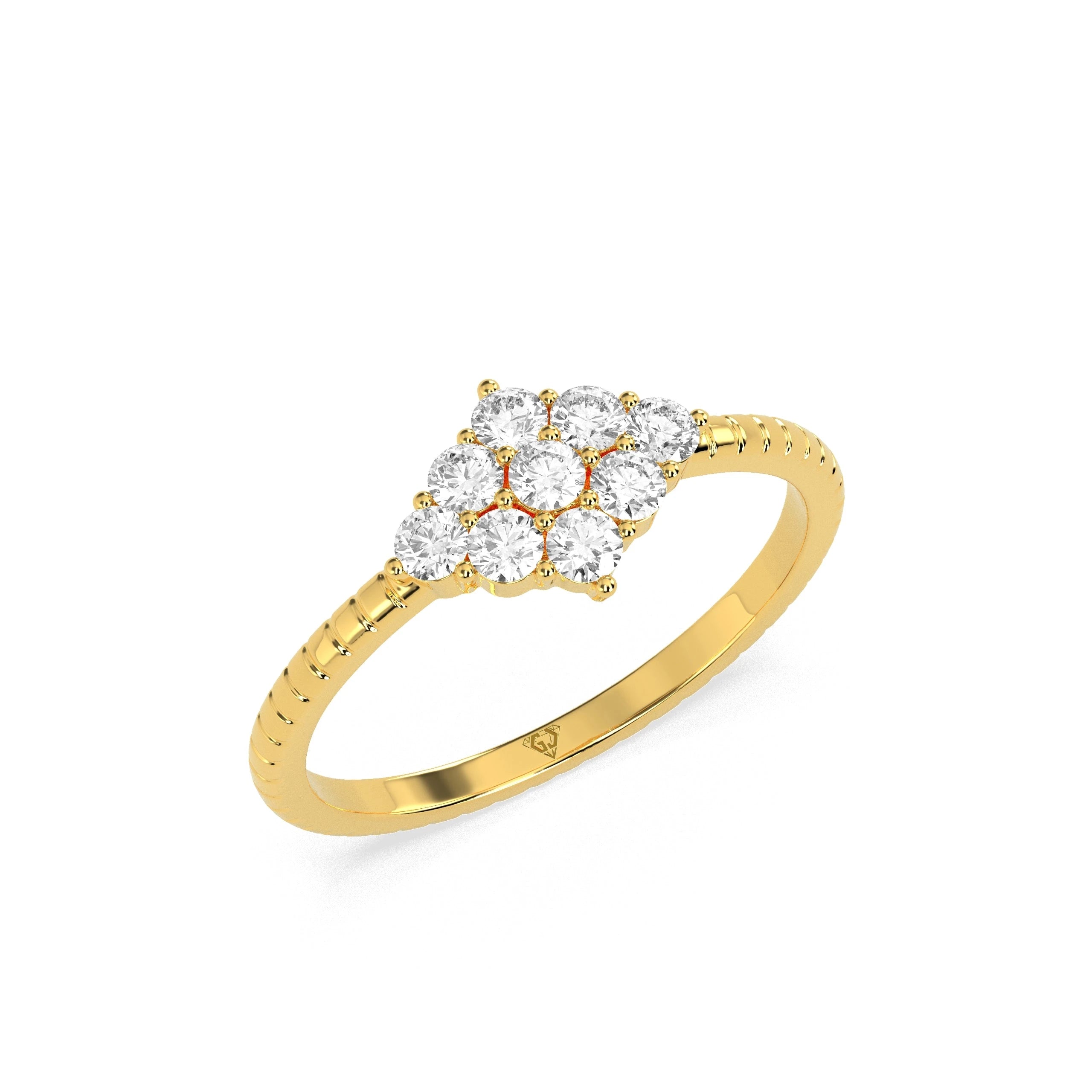 0.36 CT Shimmering Star Diamond RING - Godahari Dev Jewells