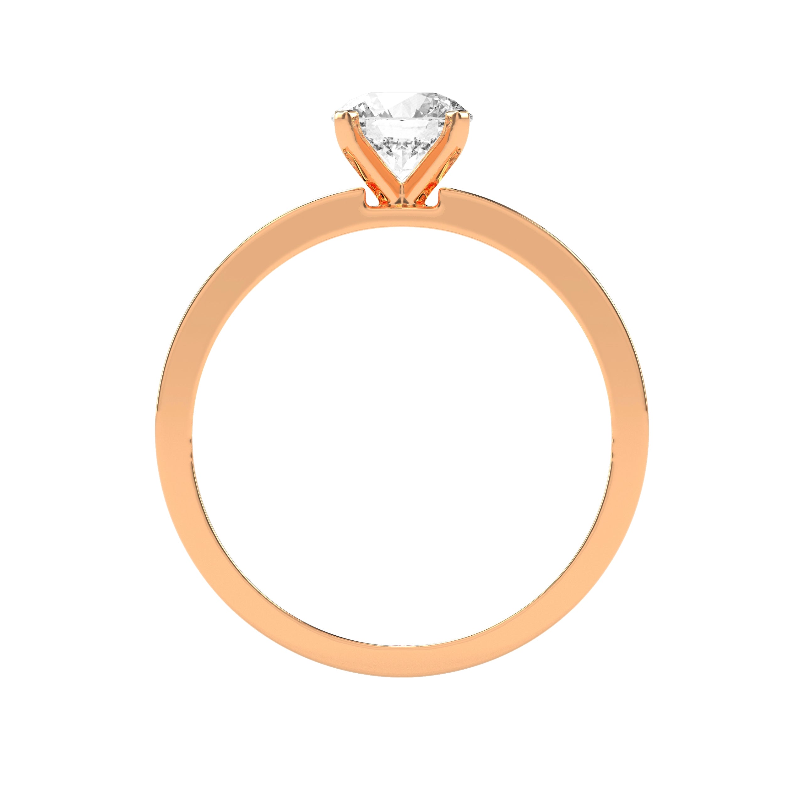 0.76 CT Sweet Sparkle Solitaire Diamond RING - Godahari Dev Jewells