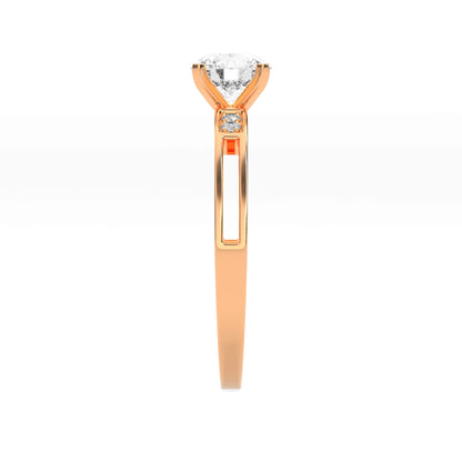 0.76 CT Sweet Sparkle Solitaire Diamond RING - Godahari Dev Jewells