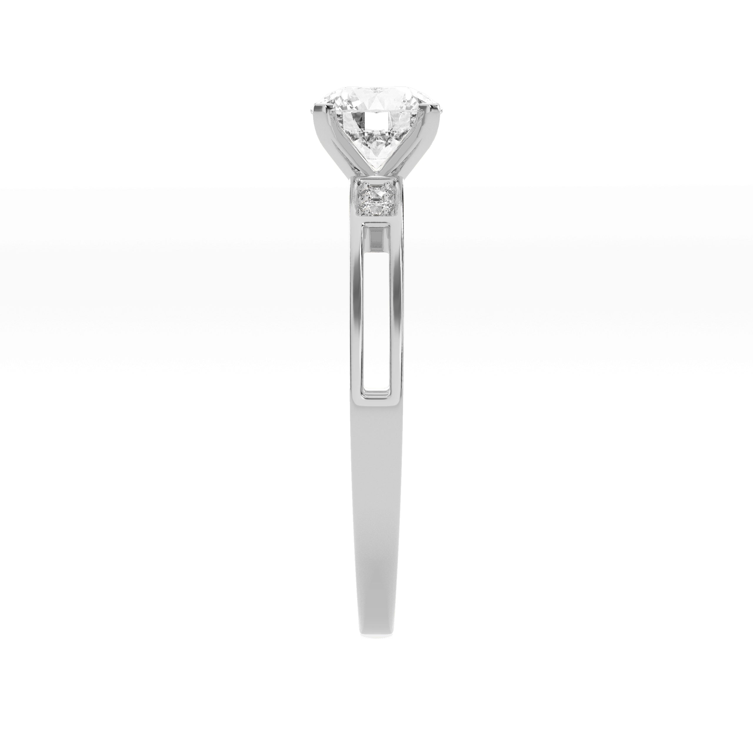0.76 CT Sweet Sparkle Solitaire Diamond RING - Godahari Dev Jewells