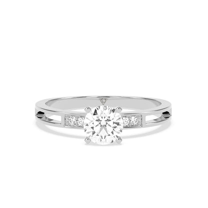 0.76 CT Sweet Sparkle Solitaire Diamond RING - Godahari Dev Jewells
