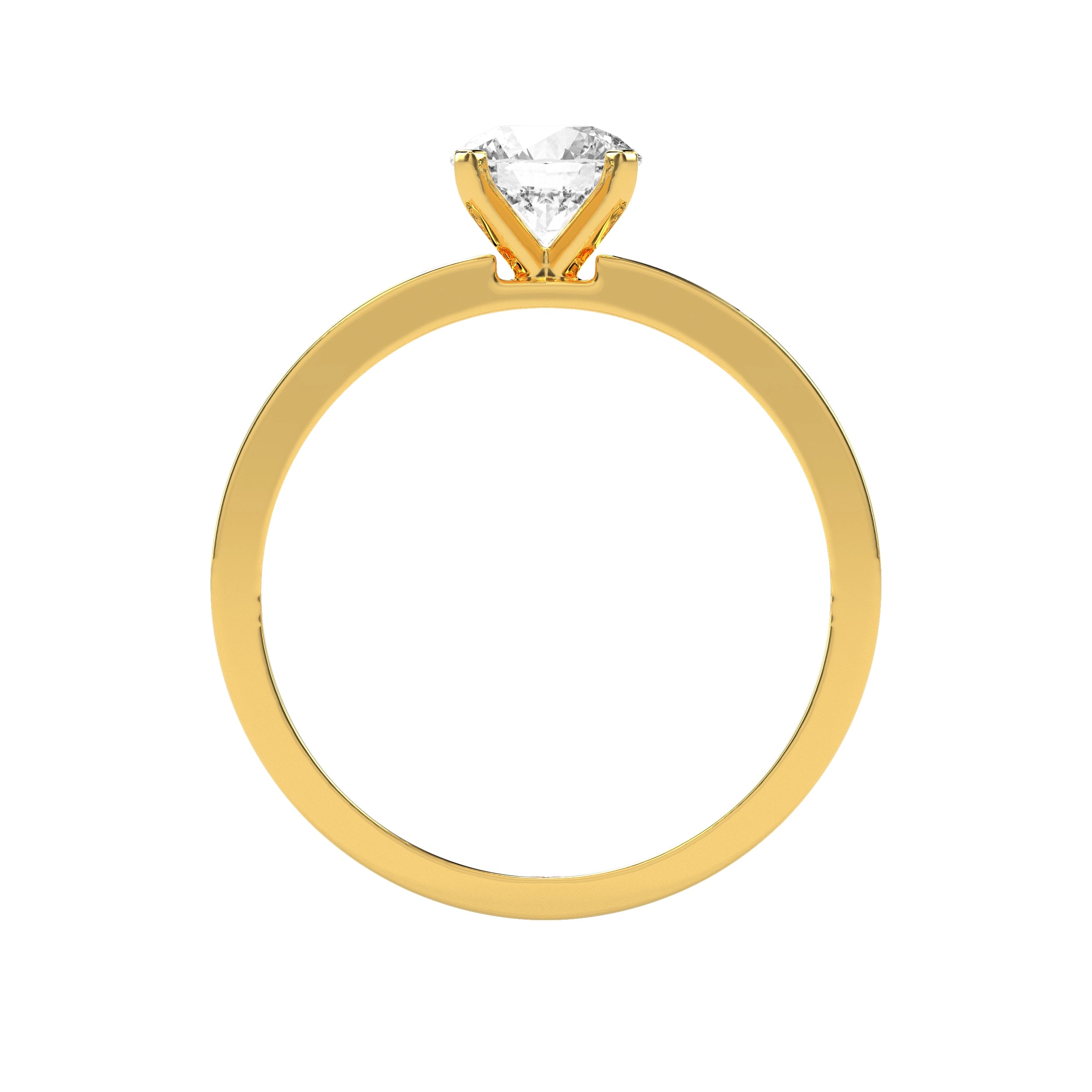 0.76 CT Sweet Sparkle Solitaire Diamond RING - Godahari Dev Jewells