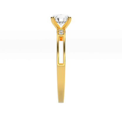 0.76 CT Sweet Sparkle Solitaire Diamond RING - Godahari Dev Jewells