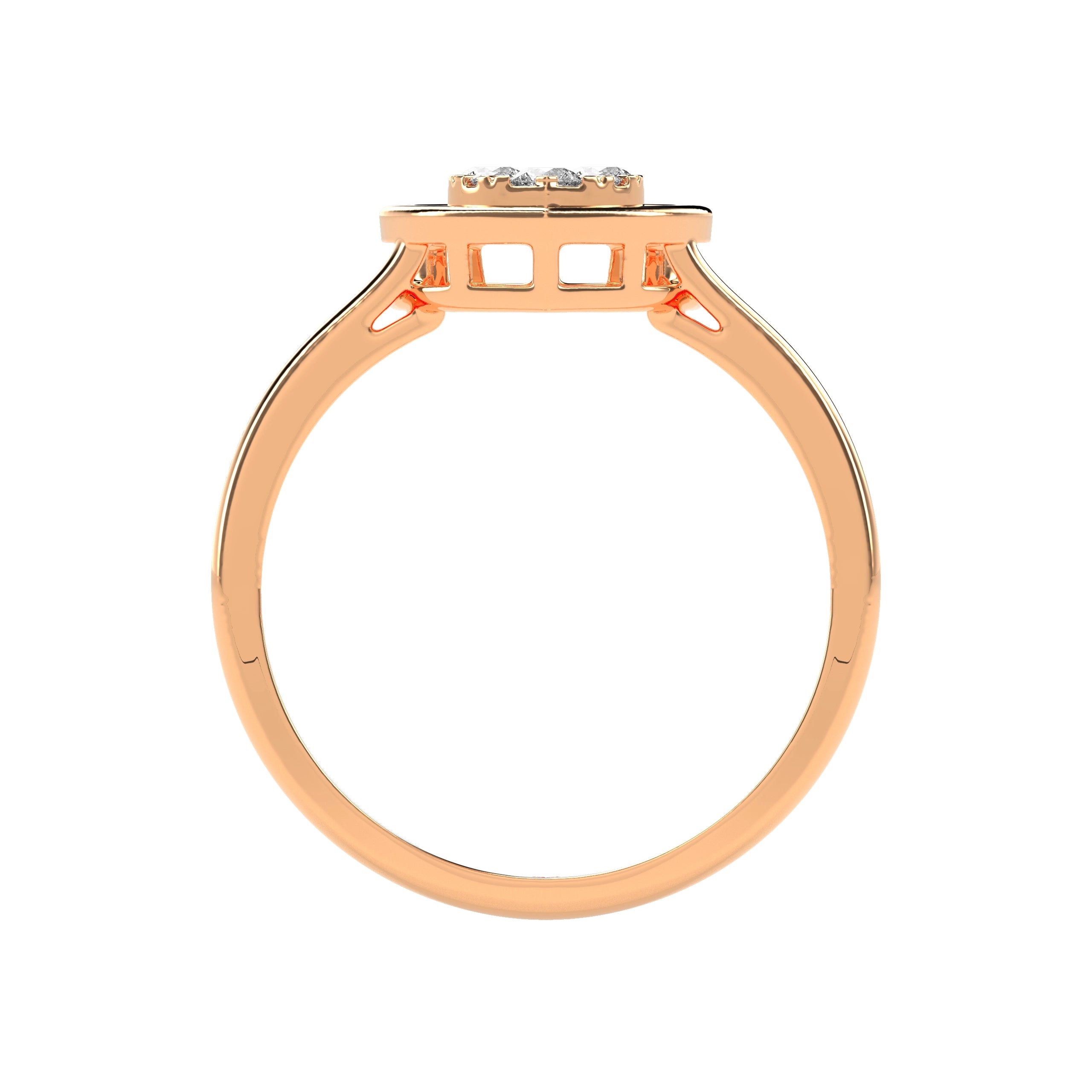 0.15 CT Luminous LOVE Diamond RING - Godahari Dev Jewells