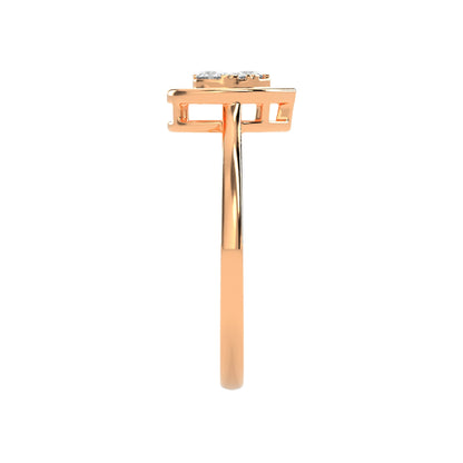 0.15 CT Luminous LOVE Diamond RING - Godahari Dev Jewells