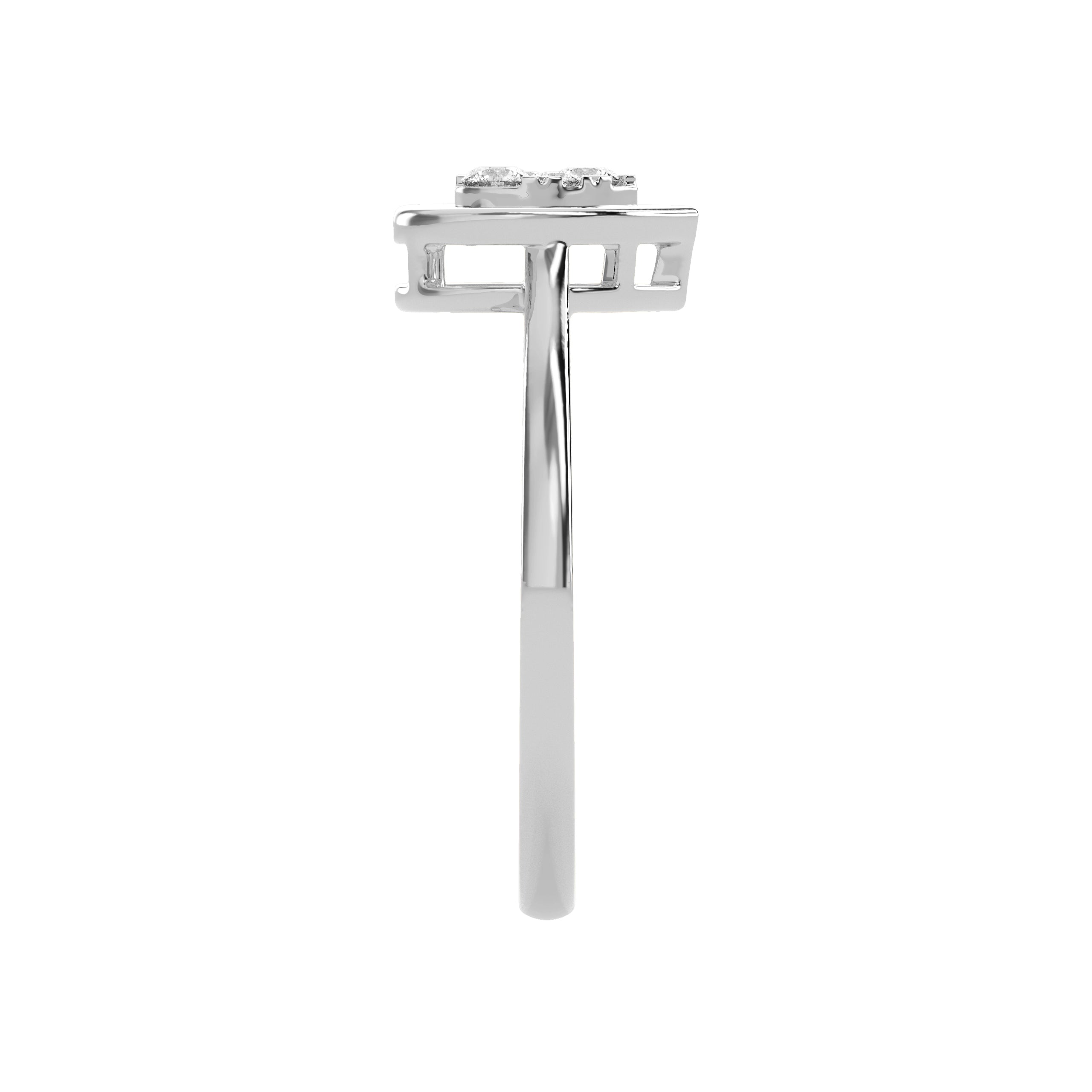 0.15 CT Luminous LOVE Diamond RING - Godahari Dev Jewells