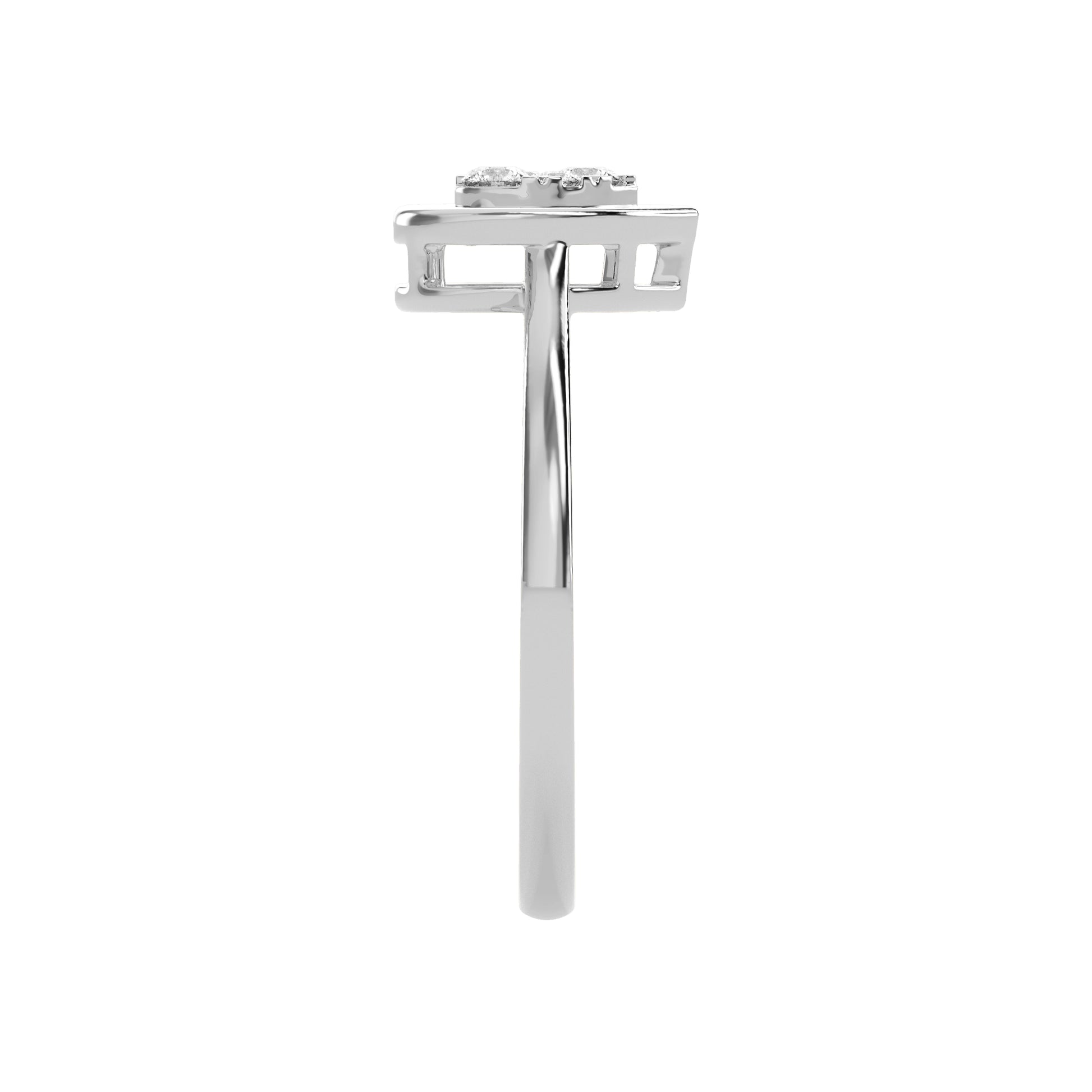 0.15 CT Luminous LOVE Diamond RING - Godahari Dev Jewells