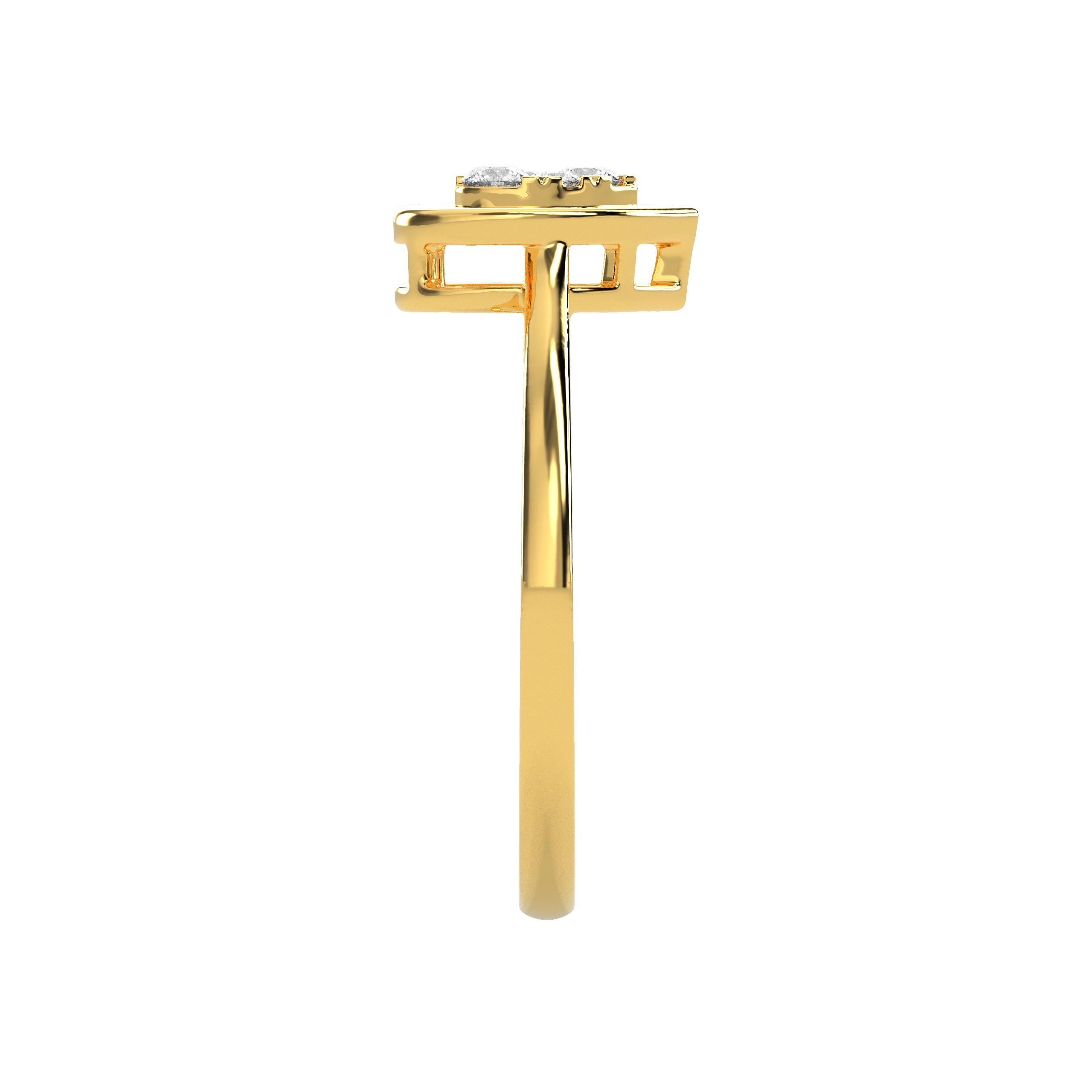 0.15 CT Luminous LOVE Diamond RING - Godahari Dev Jewells