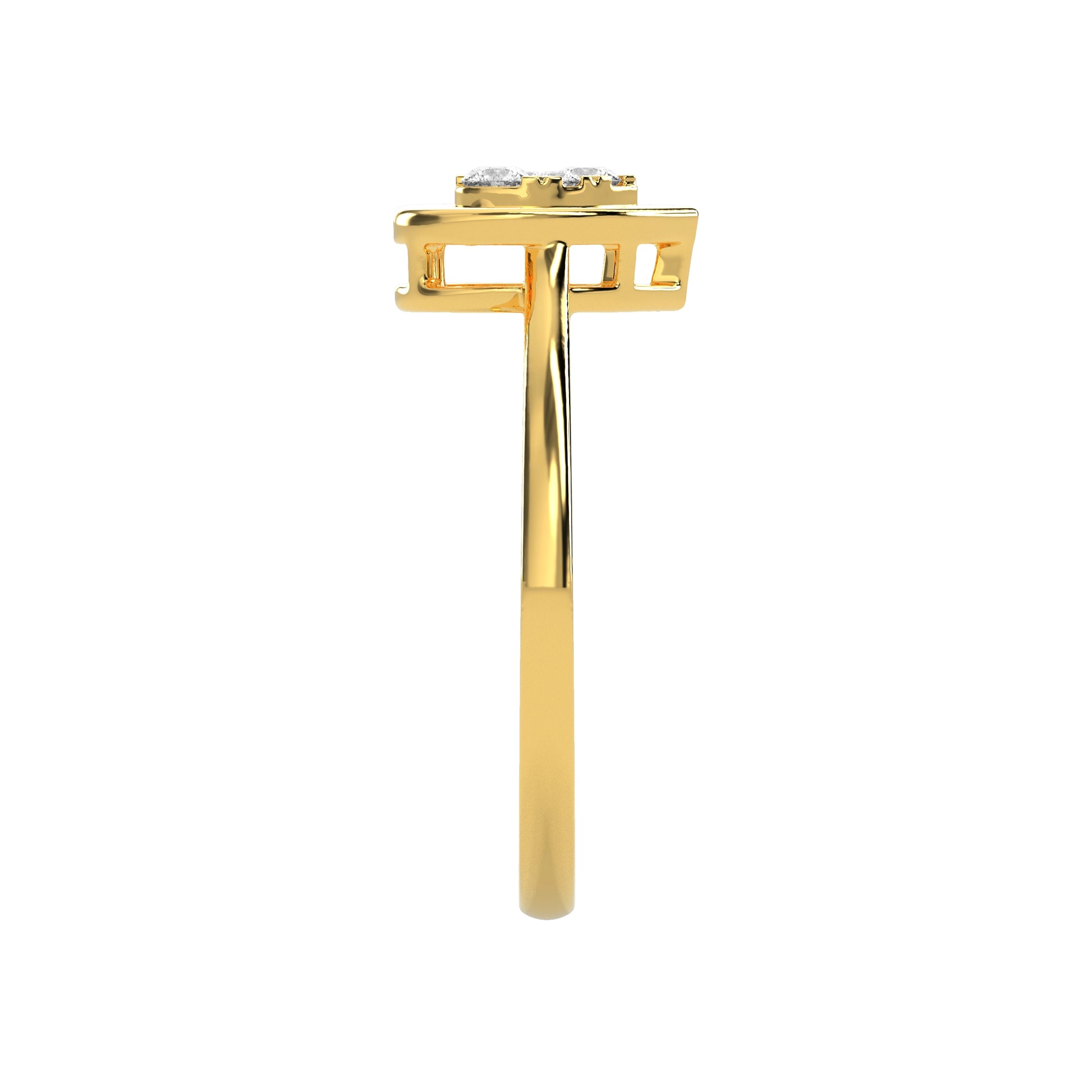 0.15 CT Luminous LOVE Diamond RING - Godahari Dev Jewells