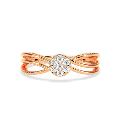 Scintillating Sunbeam Diamond Ring