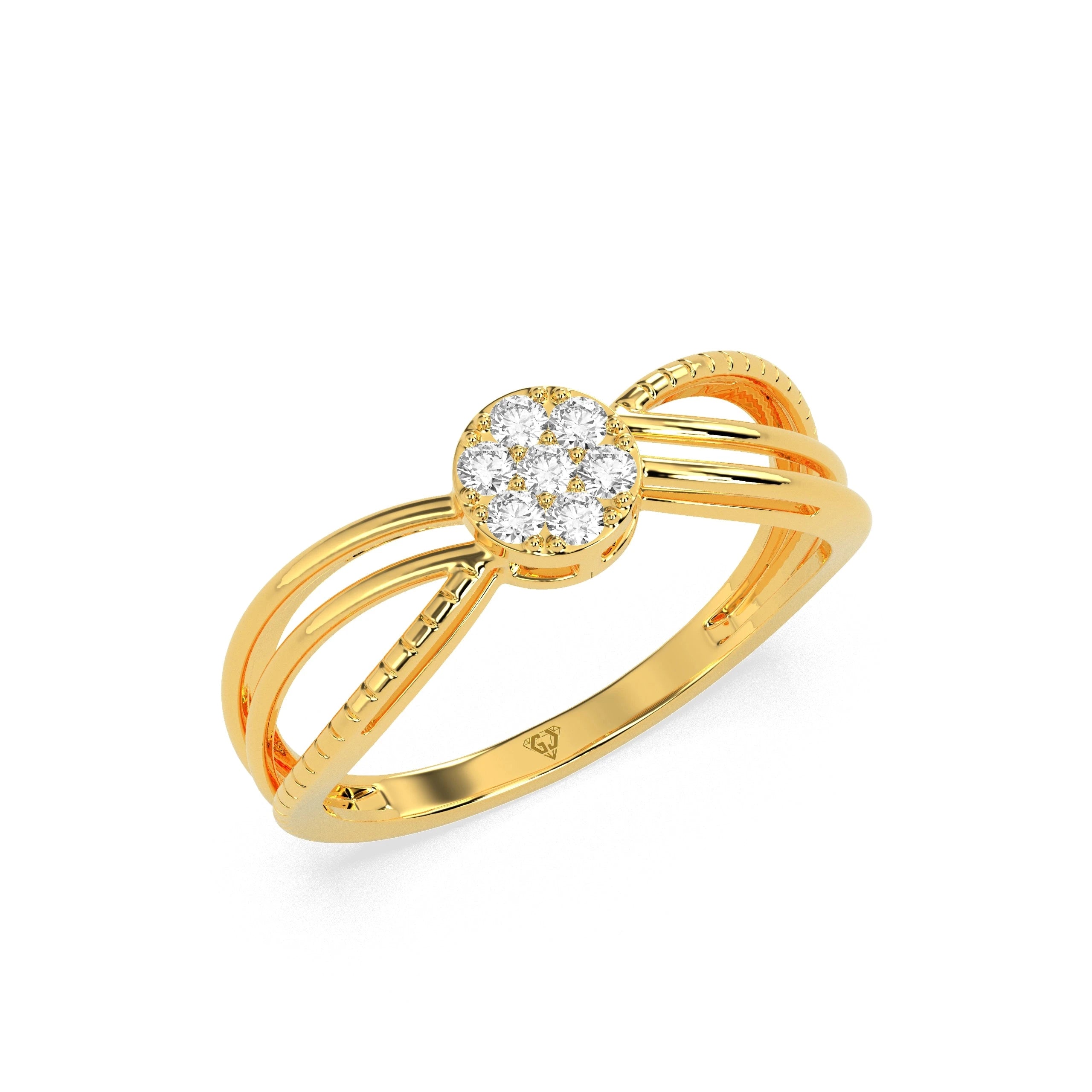 Scintillating Sunbeam Diamond Ring