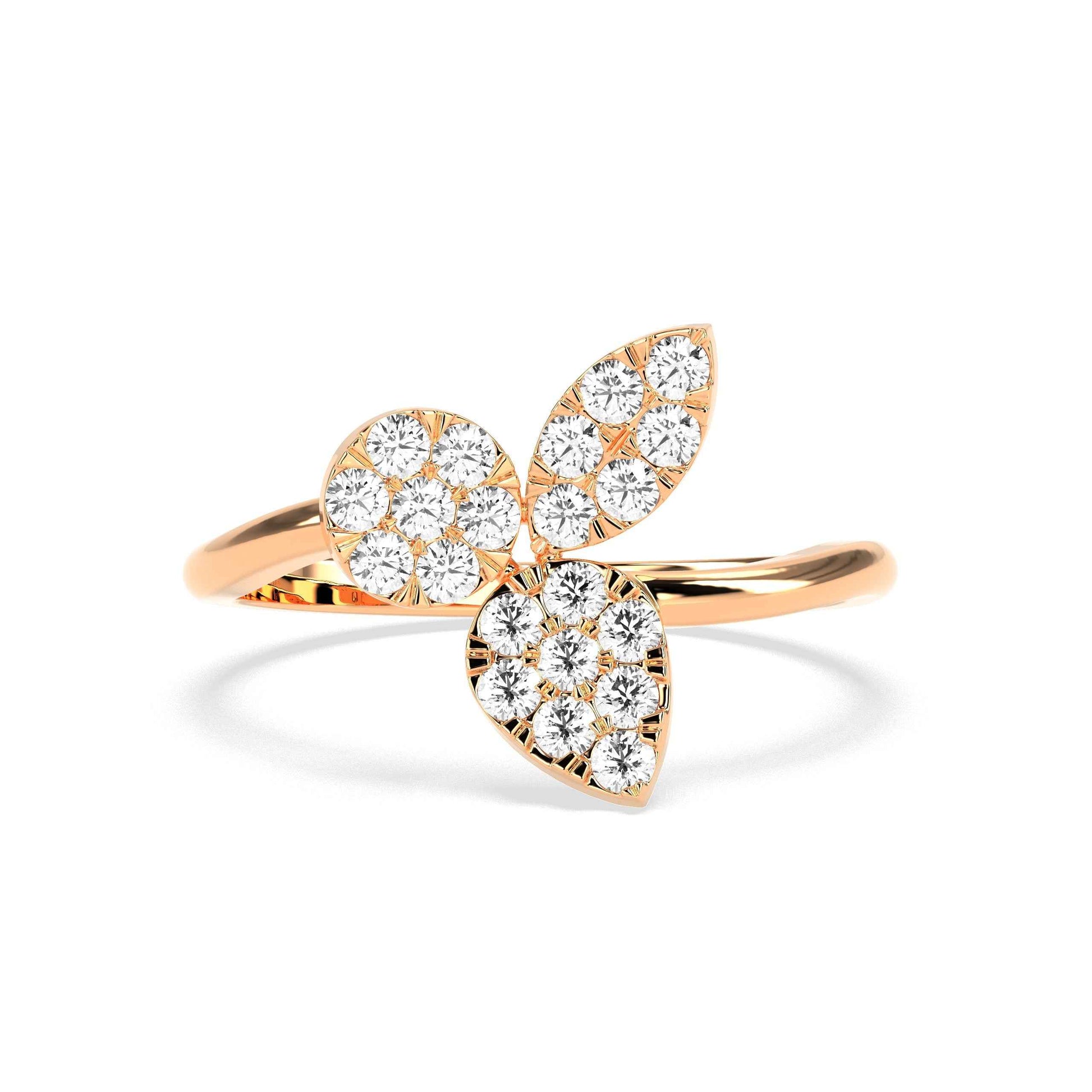 Floral Cluster Engagement Diamond Ring - GodahariDev Jewells