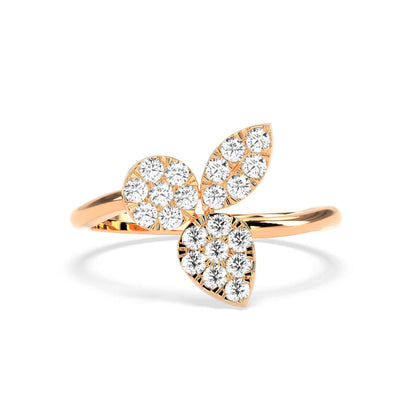 Floral Cluster Engagement Diamond Ring - GodahariDev Jewells