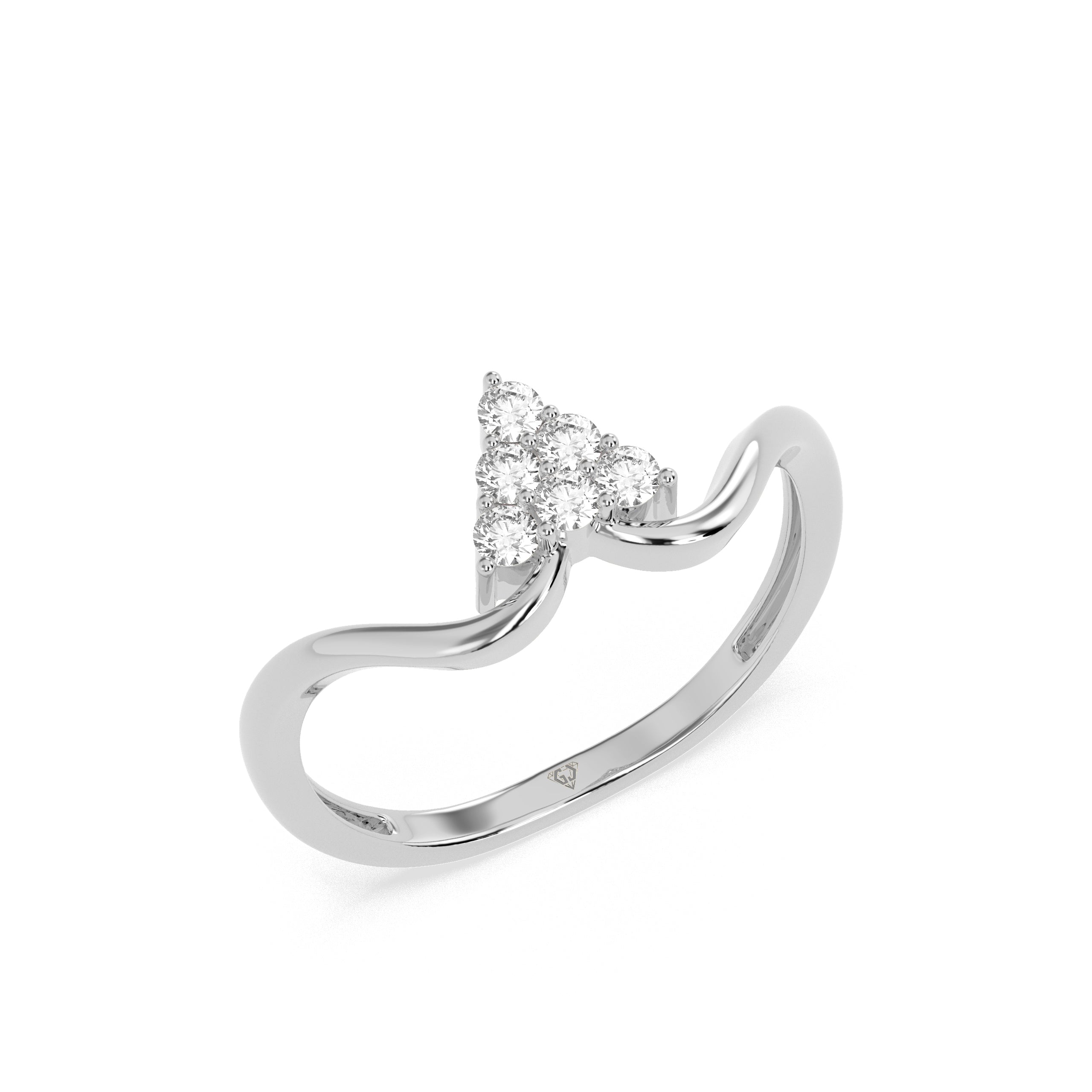 0.15-ct-cluster-diamond-ring - Godahari Dev Jewells