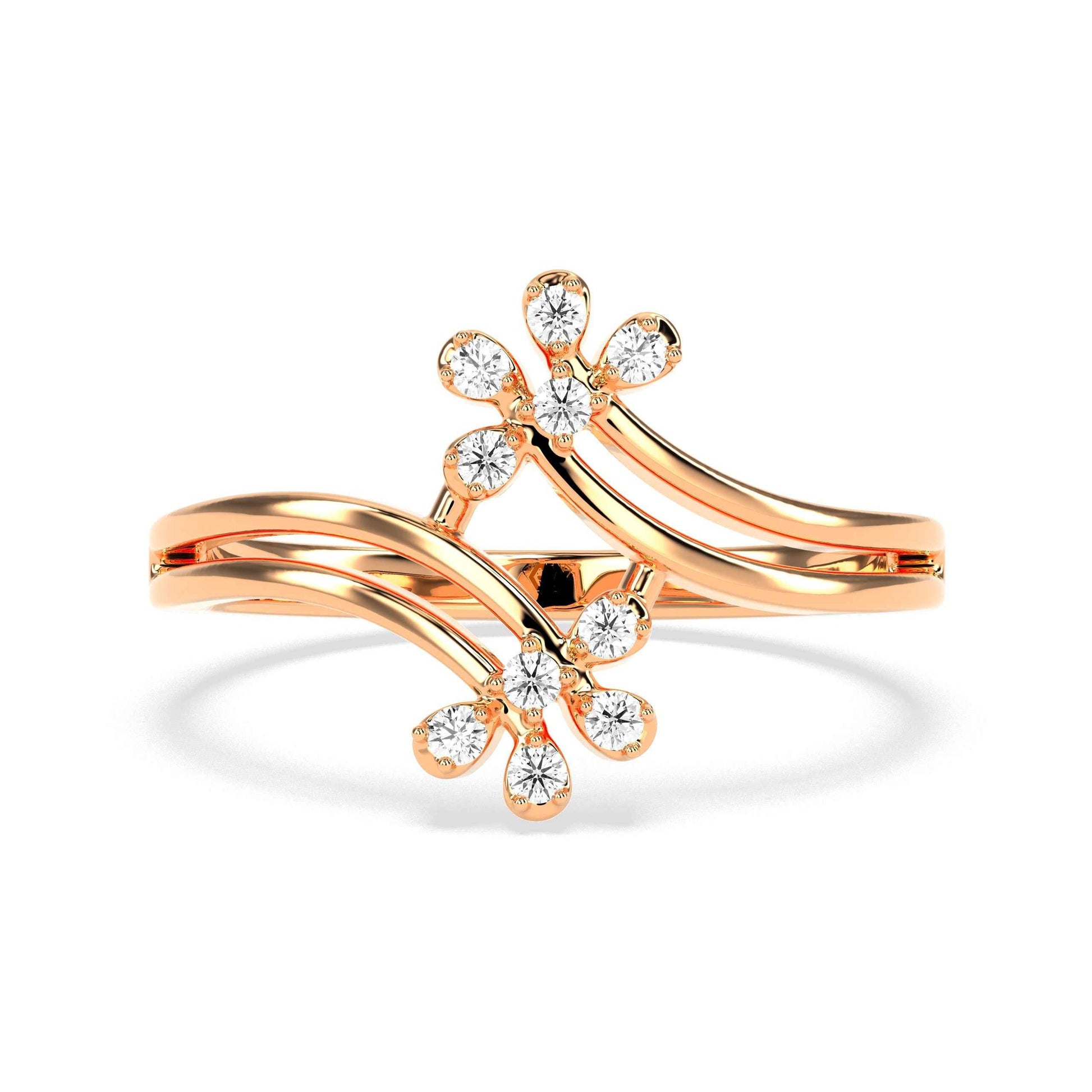 0.1 CT Cluster Round Diamond Ring - GodahariDev Jewells