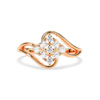 0.36 CT Cluster Round Diamond Ring - GodahariDev Jewells