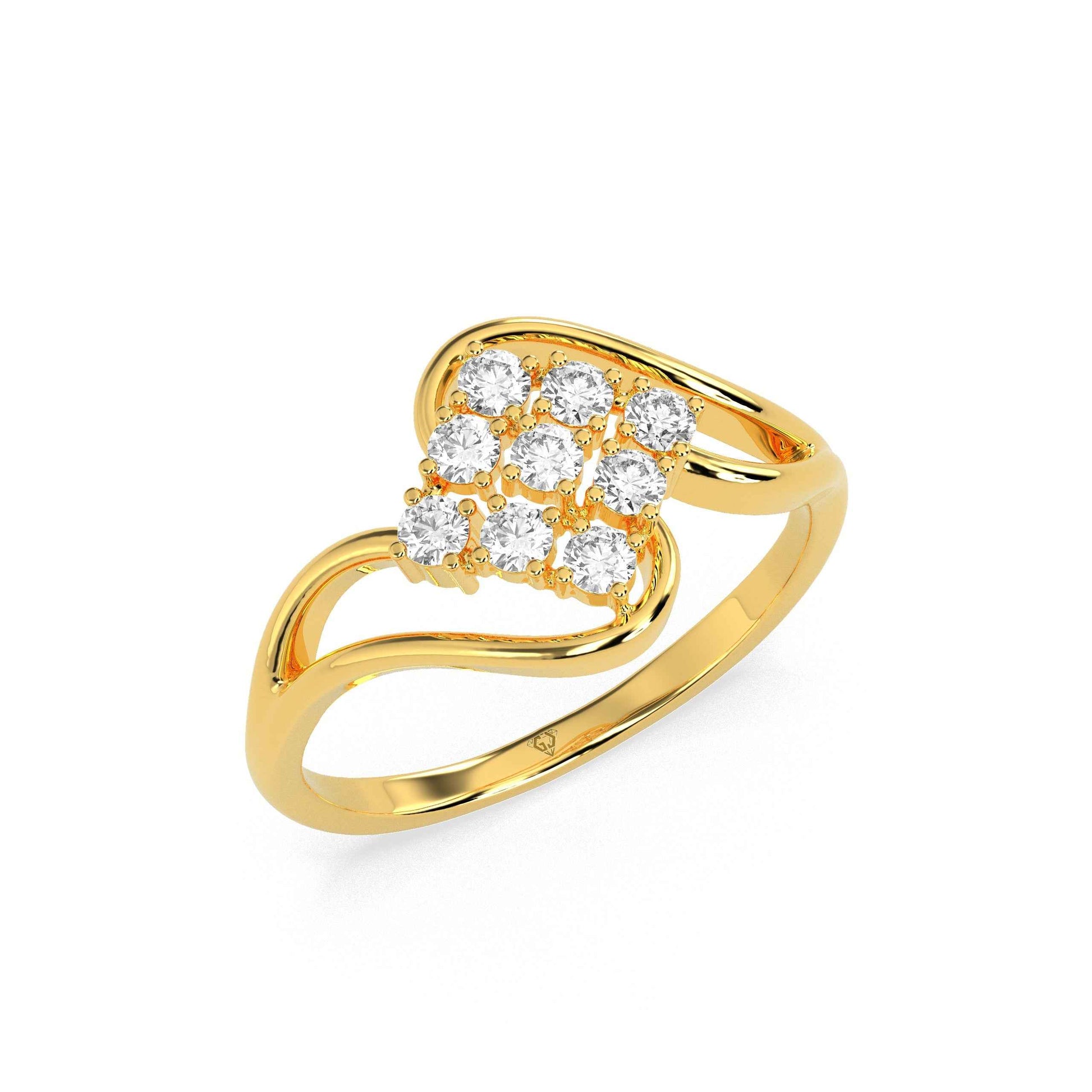 0.36 CT Cluster Round Diamond Ring - GodahariDev Jewells
