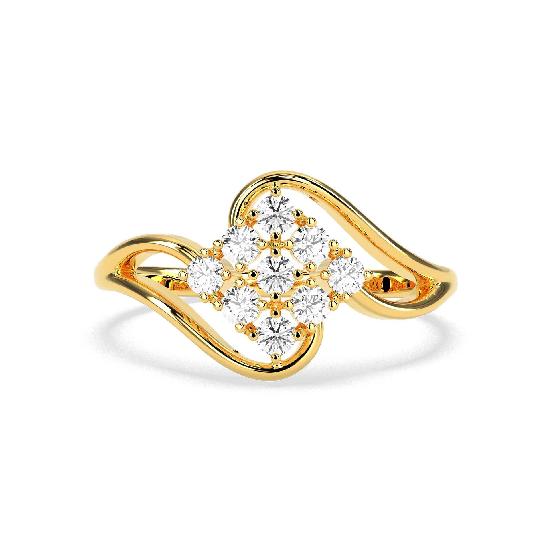0.36 CT Cluster Round Diamond Ring - GodahariDev Jewells