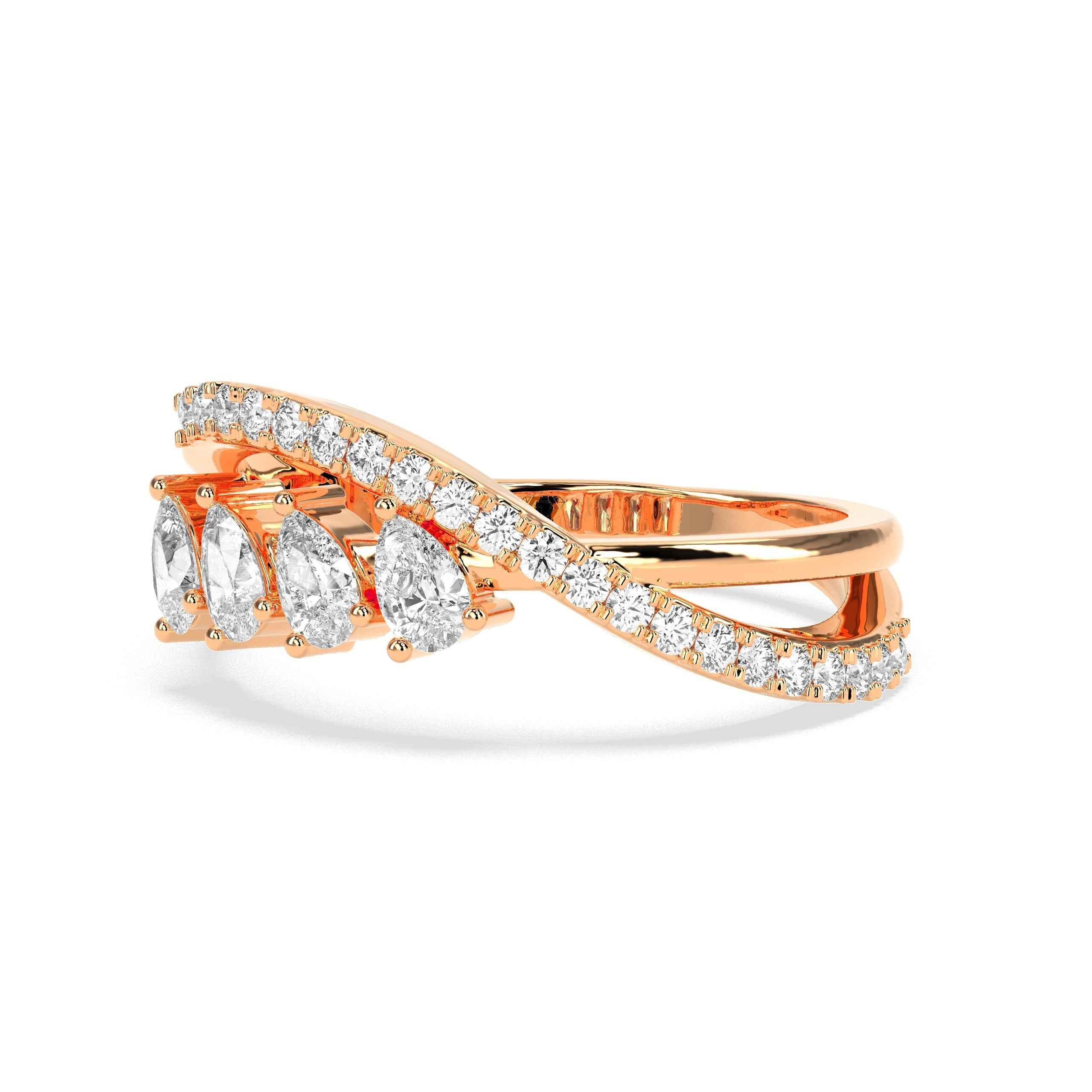 0.58 CT Band Round Diamond Ring - GodahariDev Jewells