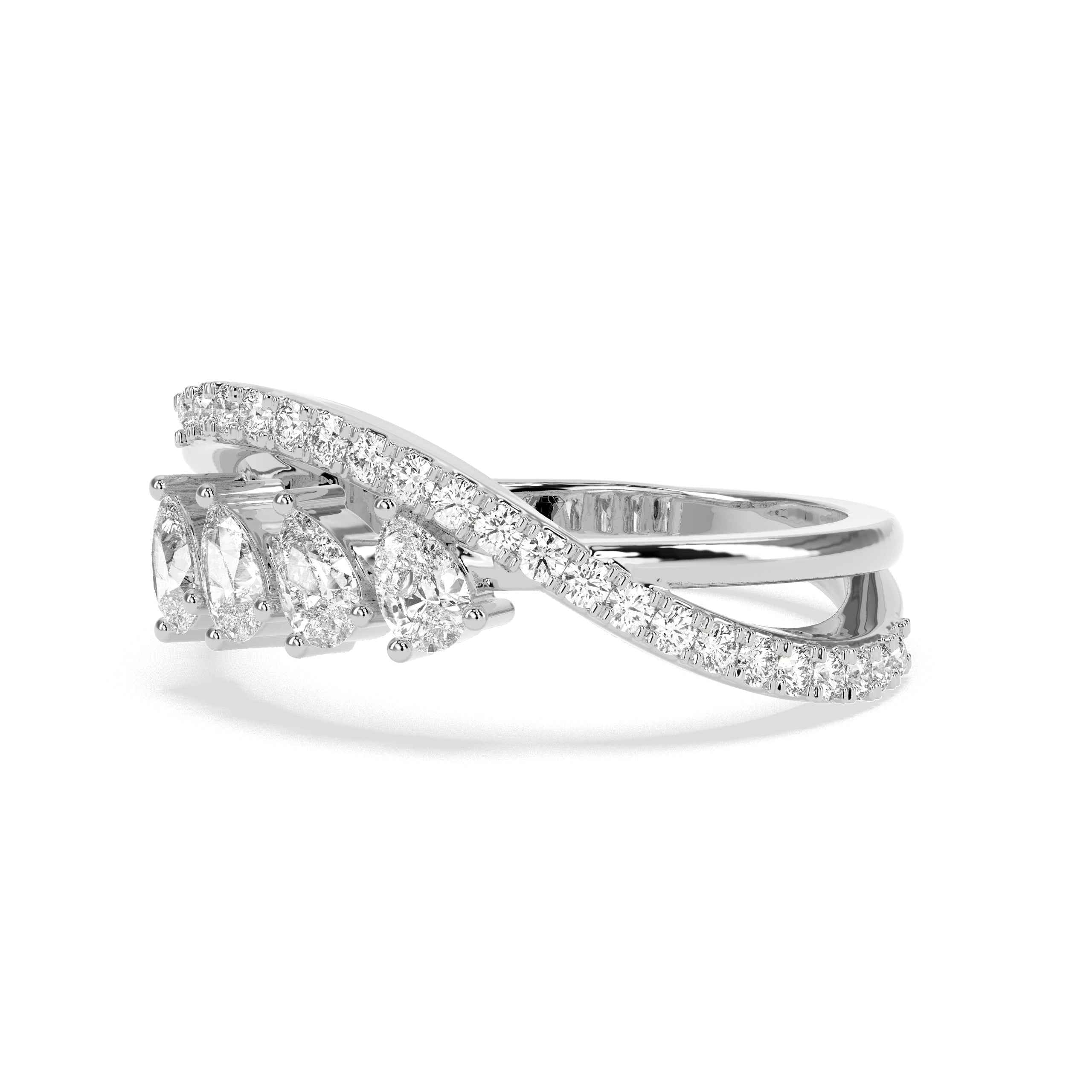 0.58 CT Band Round Diamond Ring - GodahariDev Jewells