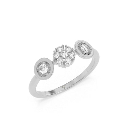 0.31 CT Flower Round Diamond Ring - GodahariDev Jewells