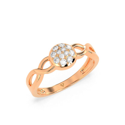 0.21 CT Cluster Round Diamond Ring - GodahariDev Jewells