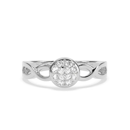 0.21 CT Cluster Round Diamond Ring - Godahari Dev Jewells